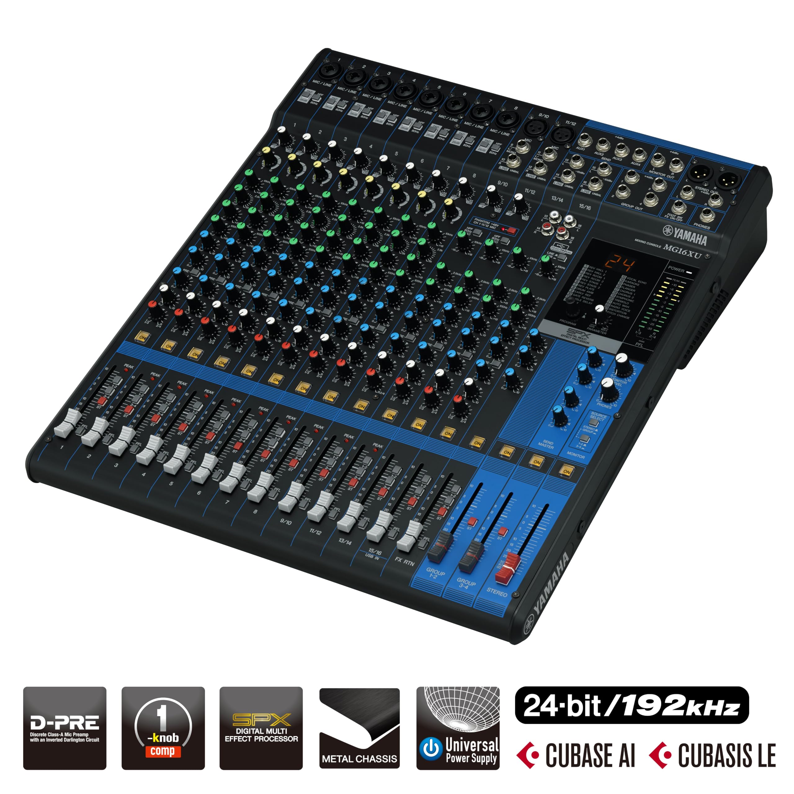 Amazon.com: Yamaha MG16XU 16-Input 6-Bus Mixer with Effects