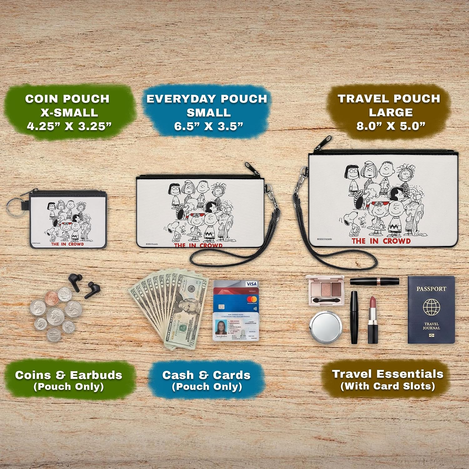 Buckle-Down Peanuts Canvas Zipper Wallet image 3