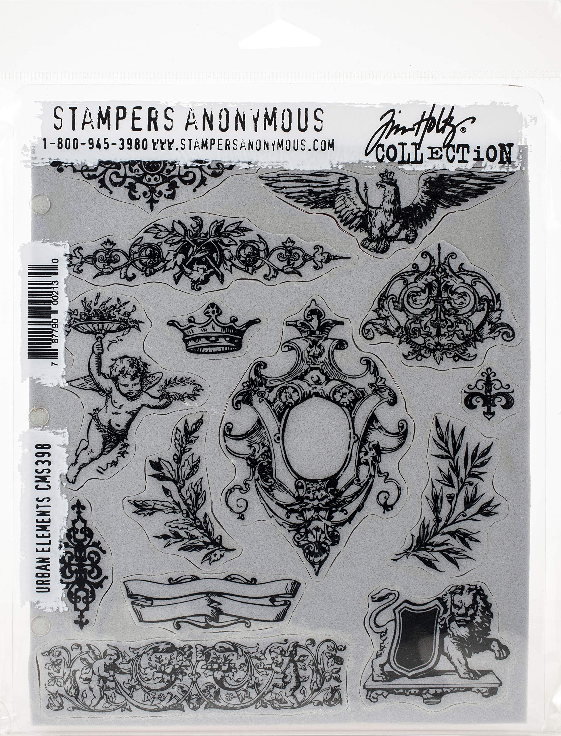 Stampers AnonymousAGW Cling RBBR Stamp Set ELEM, Urban Elements, One Size