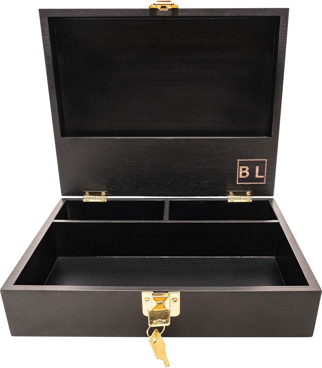 Wooden Stash Box with Lock Large Storage Box with Lock and Key