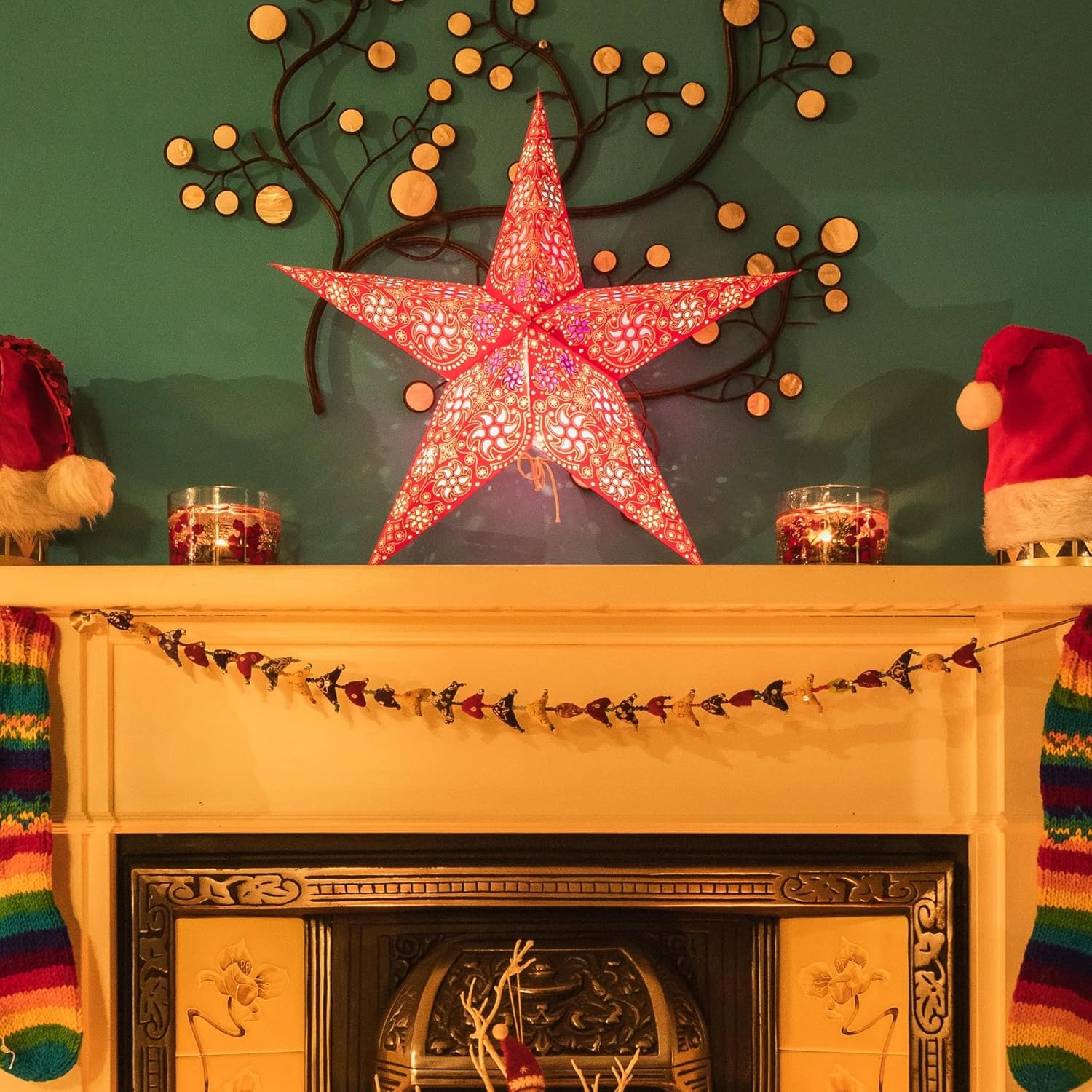 Red Star Lantern Paper Starlights
