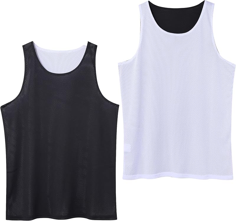 Men's Reversible Basketball Jersey Blank Mesh Jersey Team Basketball Uniforms Sport Shirts S-XXL