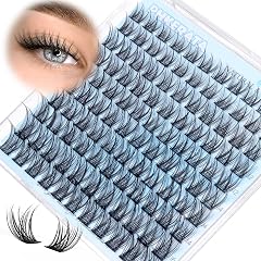 PHKERATA Natural Lash Clusters Wispy Eyelash Clusters Eyelash Extensions C Curl Individual Lashes Mix Length Natural Look Lashes