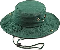 Vista 1 de The Hat Depot - Sombrero de safari, de algodón lavado a la piedra, de ala ancha, plegable, doble cara y sombrero de pesca