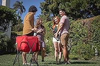 Vista 3 de Enfriador de fiesta de camping con soporte, (rojo)