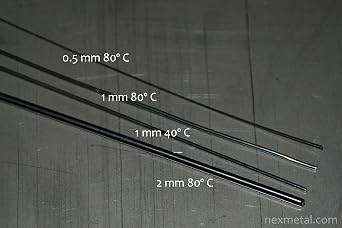 5 Feet Nitinol Shape Memory Pre-trained Wire (1.0mm 40 C (18ga 104 F))