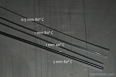 5 Feet Nitinol Shape Memory Pre-trained Wire (1.0mm 40 C (18ga 104 F))