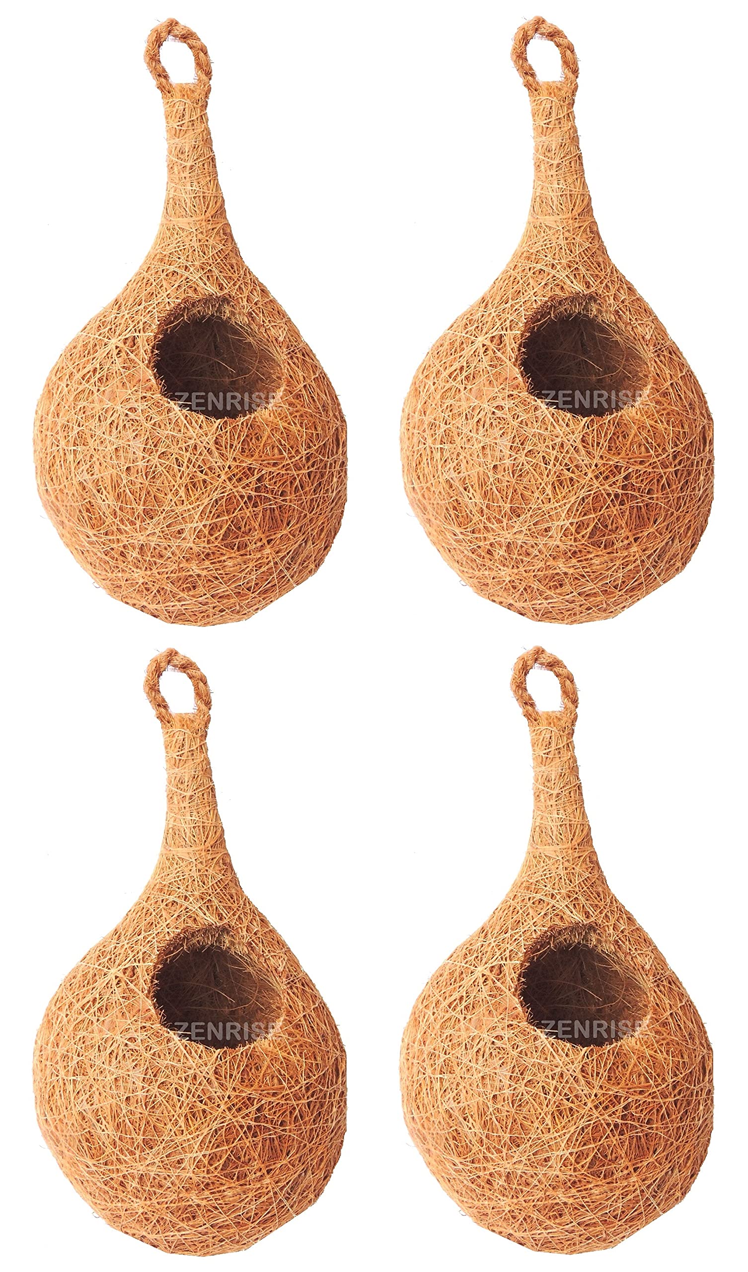 ZENRISE 4 Pack Large Coir Bird nest for Finches breeding and Resting (Beige, 20 cm) (B093FYG8V5) Amazon Price History, Amazon Price Tracker