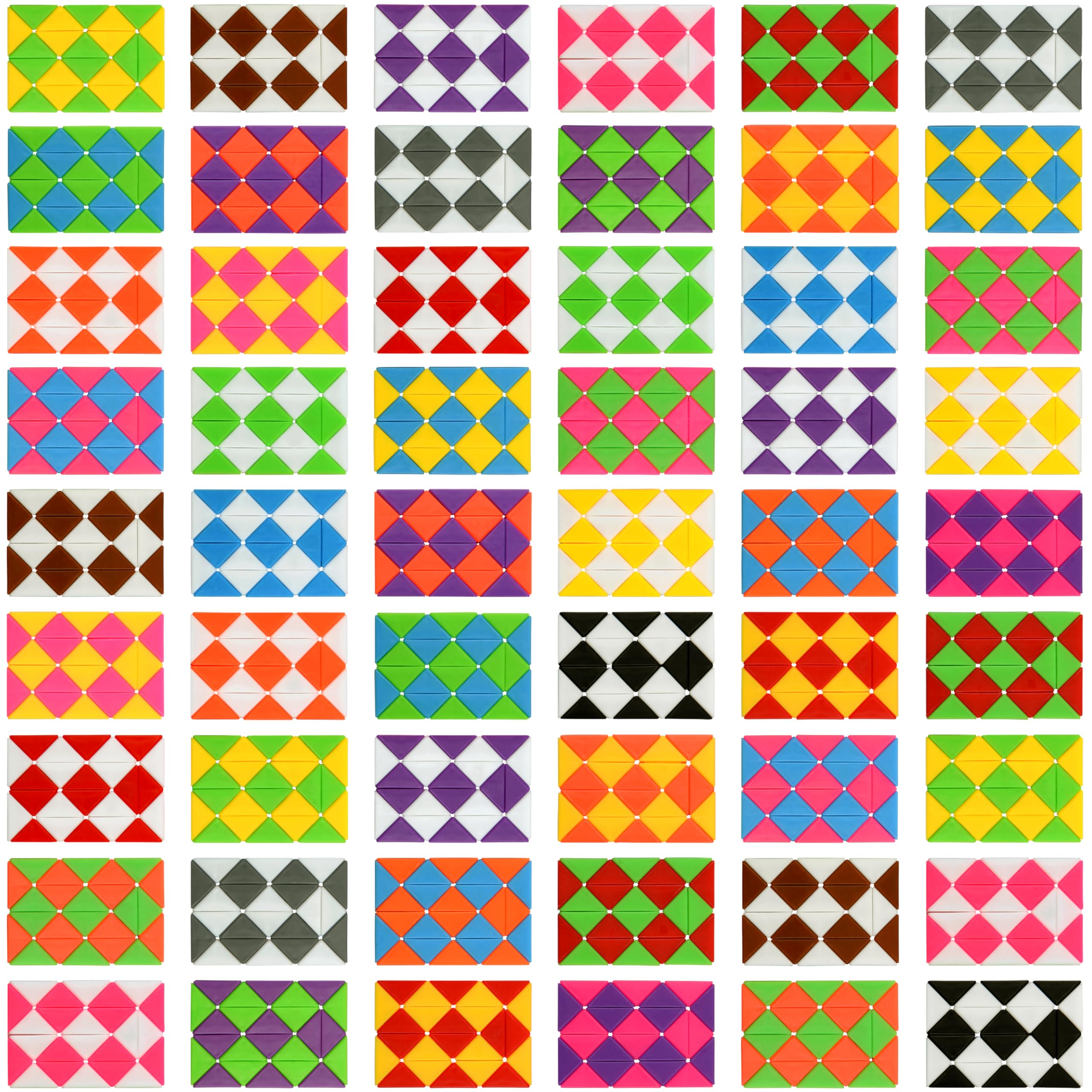 70 Pack 24 Blocks Magic Snake Cube Toy,Fidget Mini Snake Cube Puzzle for Kids,Mini Plastic Puzzle Cube Toy for Kids Party Supplies,Classroom Rewards