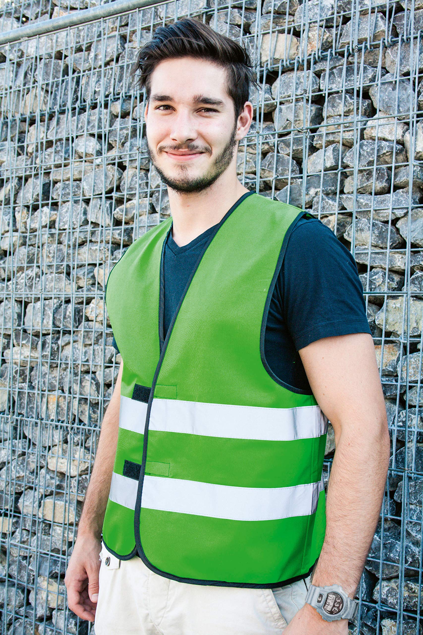 Gilet De Sécurité KORNTEX Dortmund - Norme EN 17353, Bandes Réfléchissantes 360°, Taille XL Magenta | Travail, Chantier, Haute Visibilité