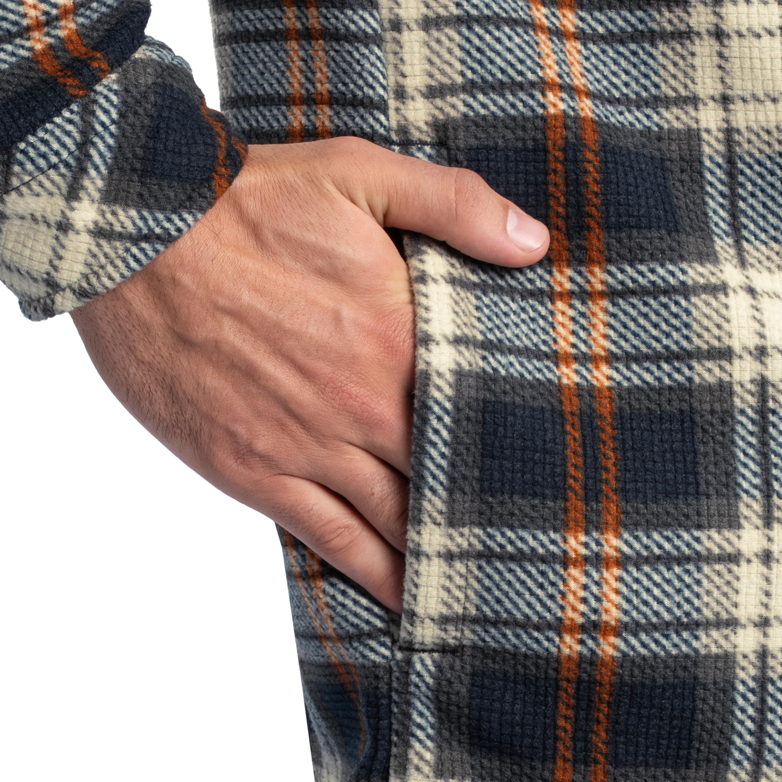 Wrangler Herren Wrangler Riggs Men's Burley Sherpa Bonded Flannel Overshirt Overshirt (1er Pack)