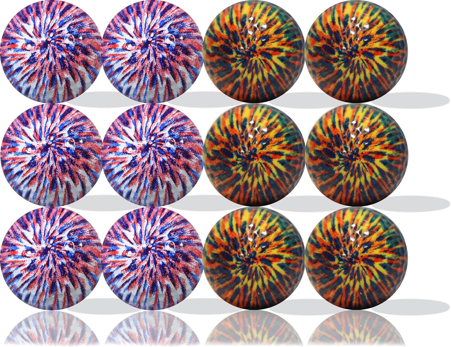 Mixed TieDye Golf Balls 12 Pack Unleash a Splash of