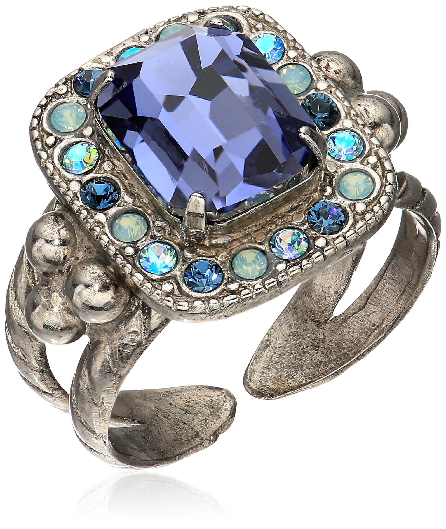 Happy Birthday Opulent Octagon Adjustable Ring