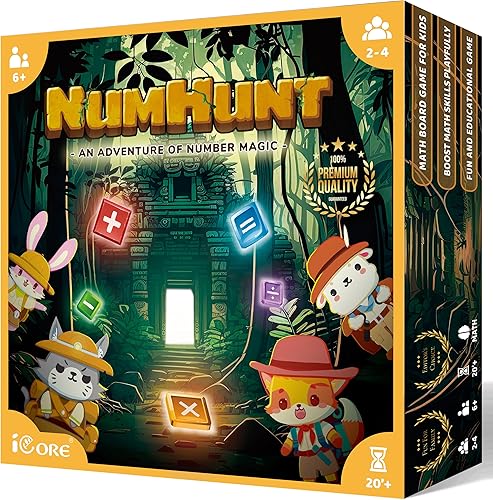 iCore Juegos de matemáticas para niños de 6 a 12 años, juguetes educativos de matemáticas para aprendizaje inteligente, multiplicación, división,