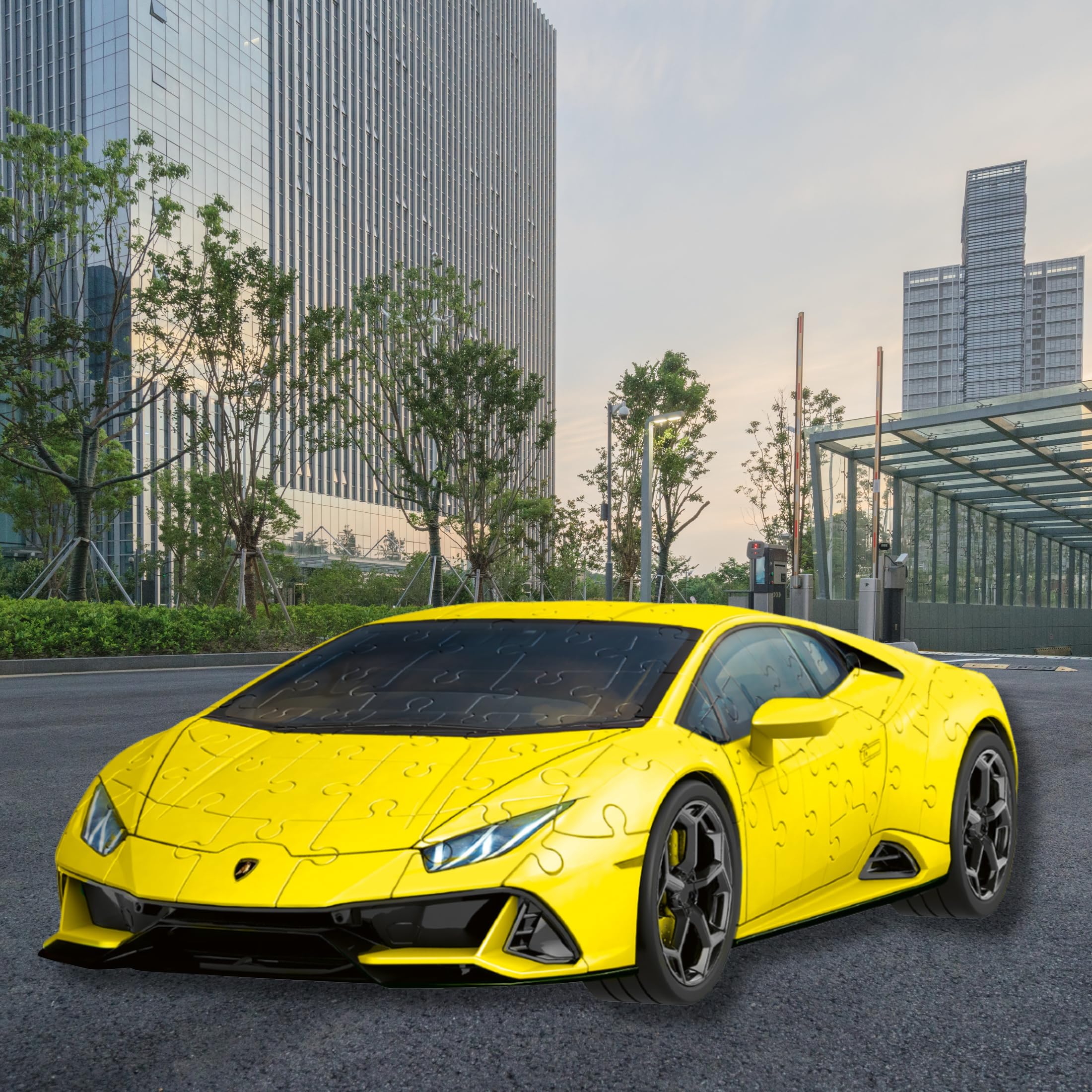 Ravensburger - Puzzle 3D Lamborghini Huracán EVO amarillo, 156 piezas | Maqueta 3D Lamborghini Huracán EVO amarilla de 156 piezas, para montar por adultos, de colección e ideal como regalo.