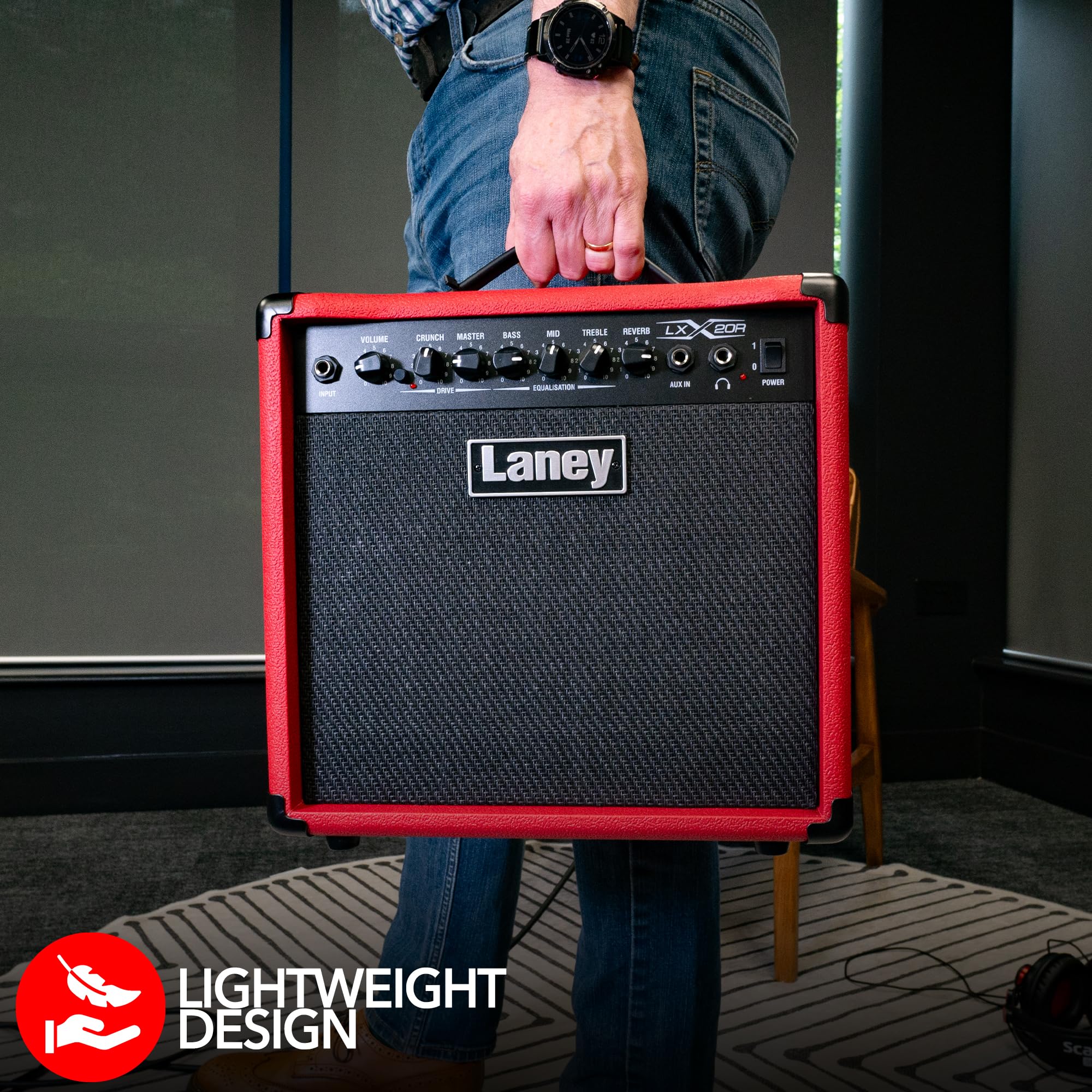 Laney LX20R LX Series - Guitar Combo Amp - 20 Watt - Red
