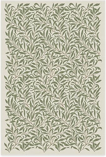 Vista 220 de RUGGABLE x Morris & Co Tapete prémium de pasillo lavable, para pasillo, cocina, entrada, sala de estar, dormitorio u oficina, con base Madreselva