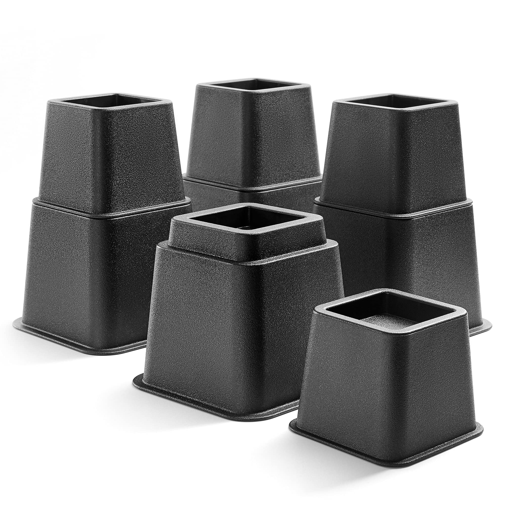 Buy M Home Adjustable Bed Risers Sturdy Furniture Risers Lift by 3, 5 or 8 inch SpaceSaving
