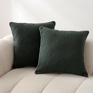 Amazon Basics Boucle Throw Pillow Covers for Couch, Living Room, Home De...