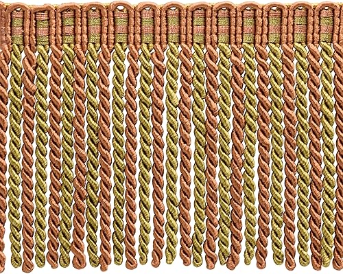 Miniatura 2 de 6 pulgadas (5.9in) de largo Colección Noblesse con ribete de flecos de lingotes con cabecera de punto elegante (estilo # DB6), oro canario