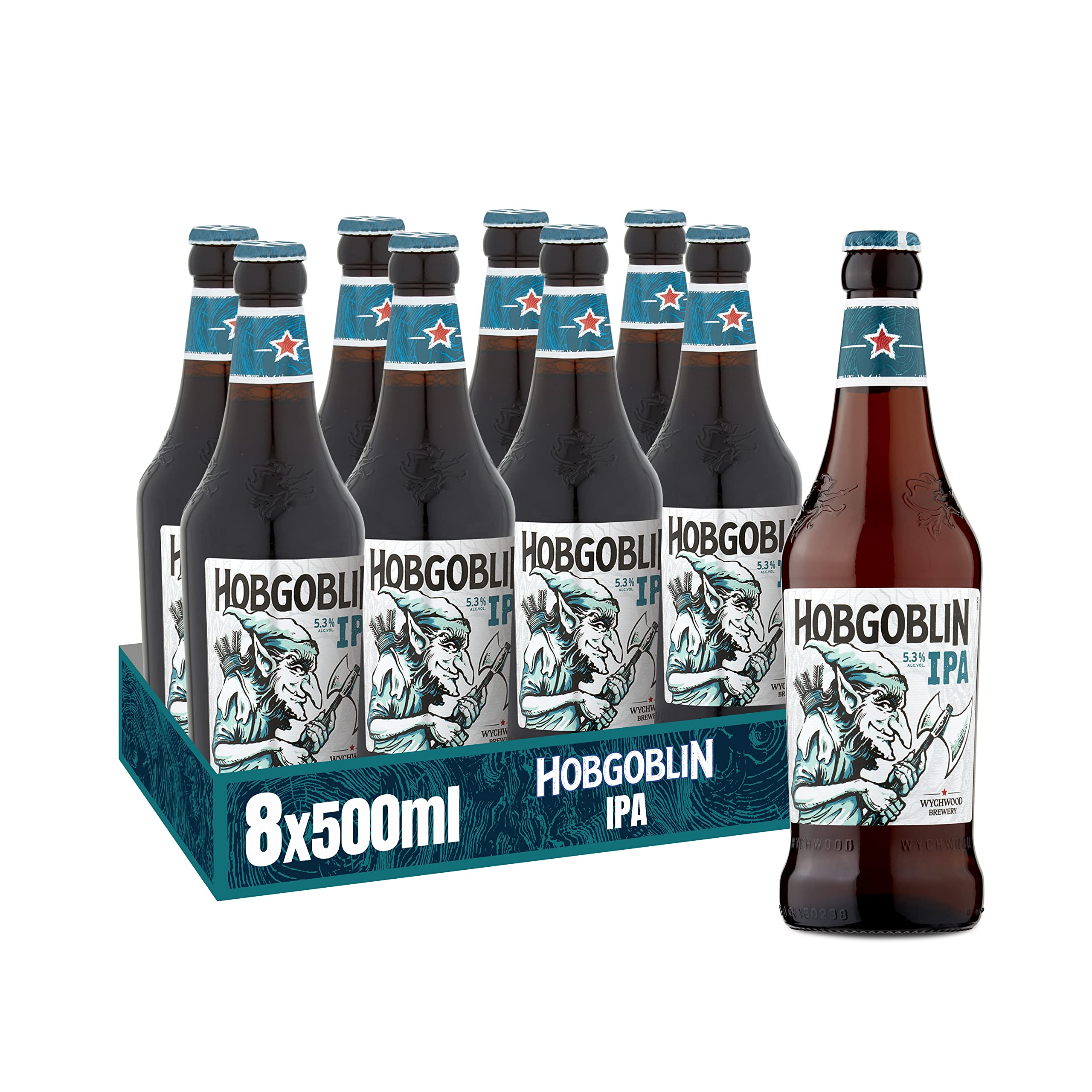 Hobgoblin IPA Ale Beer 5.3 Percent ABV 8 x 500ml Bottles
