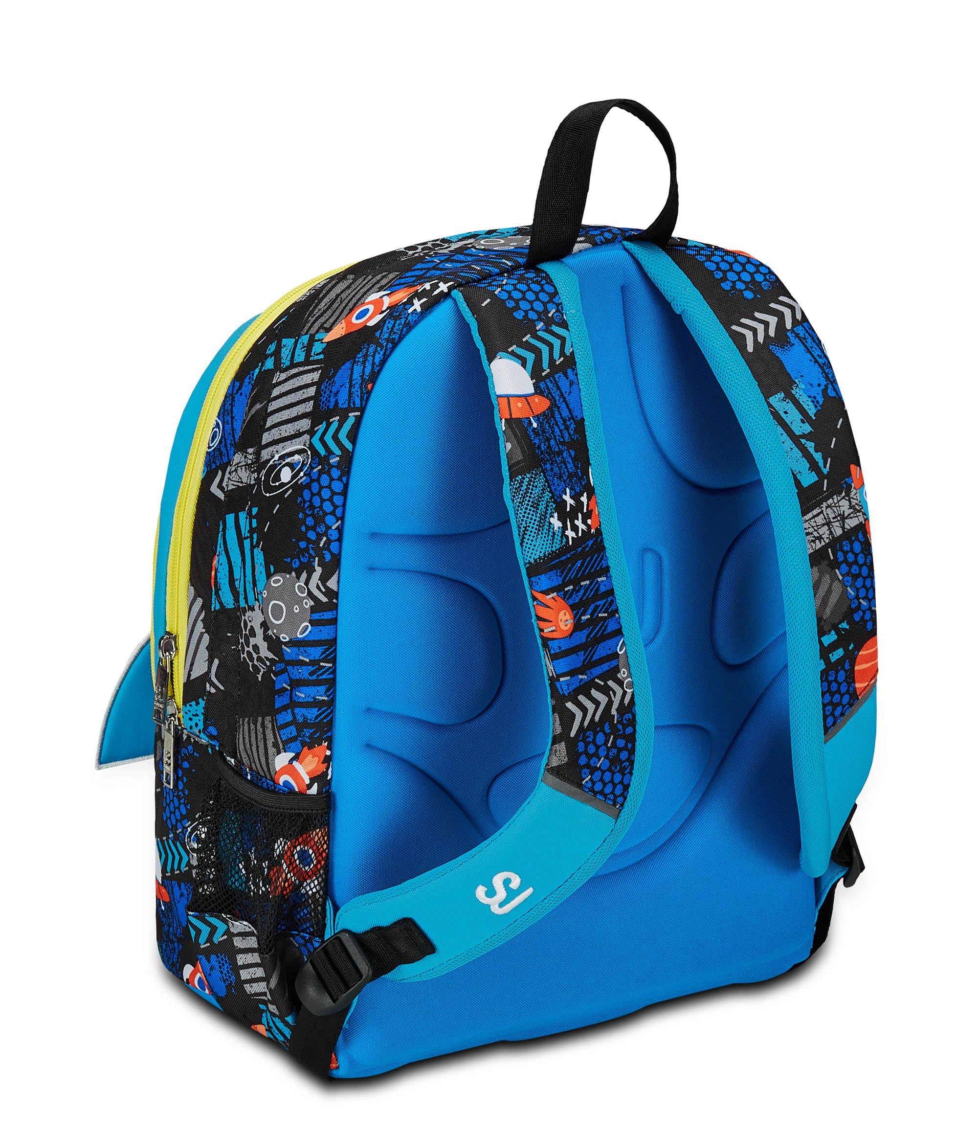 SJ Gang Zaino Scuola Advanced, Blu, Go to Space, Zaino Doppio Scomparto Con Tasca Porta PC o Tablet, Tasca Porta Borraccia e Organizer, Zaino Scuola Elementare, Zaino Bambino