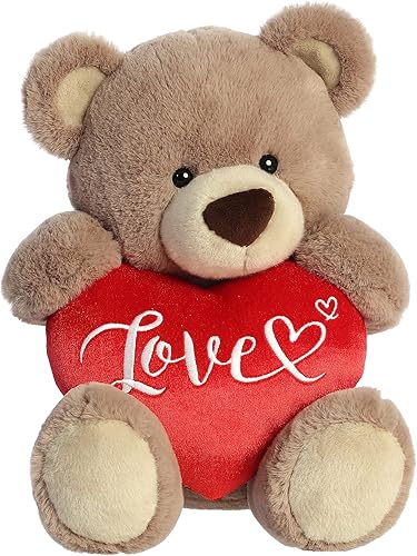 Aurora Oso de amor de San Valentín conmovedor - Abalorio decorativo - Compañeros adorables - Marrón 15 pulgadas