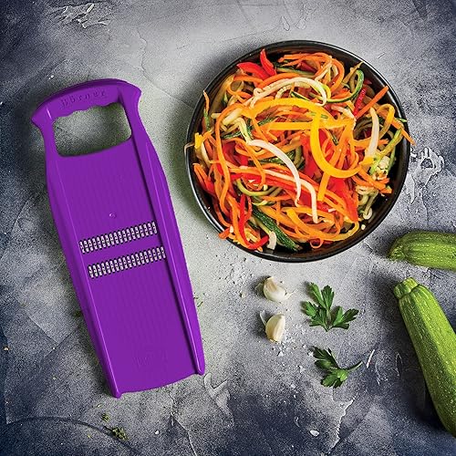 Miniatura 8 de Börner Roko PowerLine Julienne Mandoline  Cortador de tiras para frutas y verduras  Cortador de juliana para tiras finas  Máquina de fideos