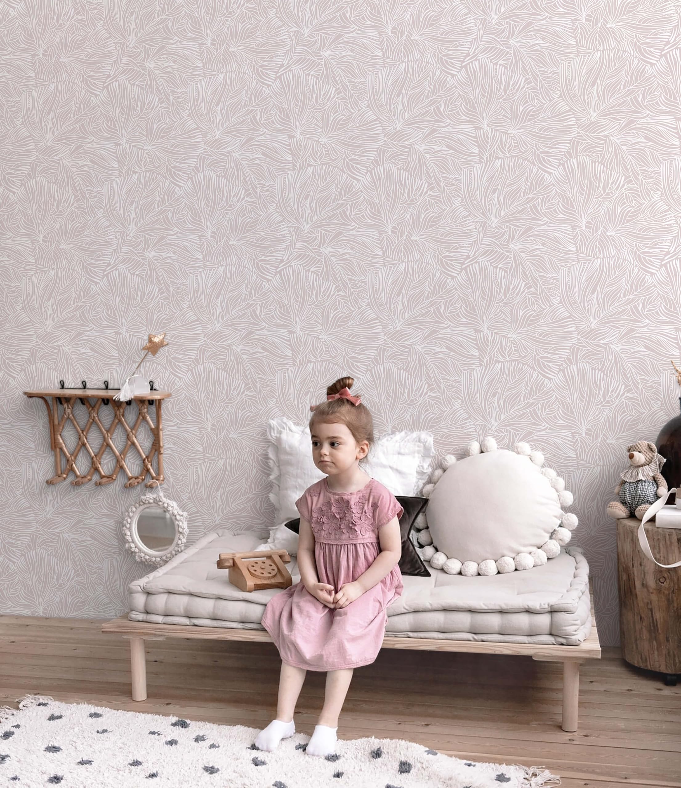 EeeCoing Floral Peel And Stick Wallpaper Odern Contact Paper Blue And White Boho Wall Paper - View #12