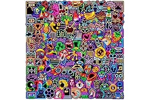 Neon Stickers Pack [200 Pack] to Sparkle Your Cool Kick