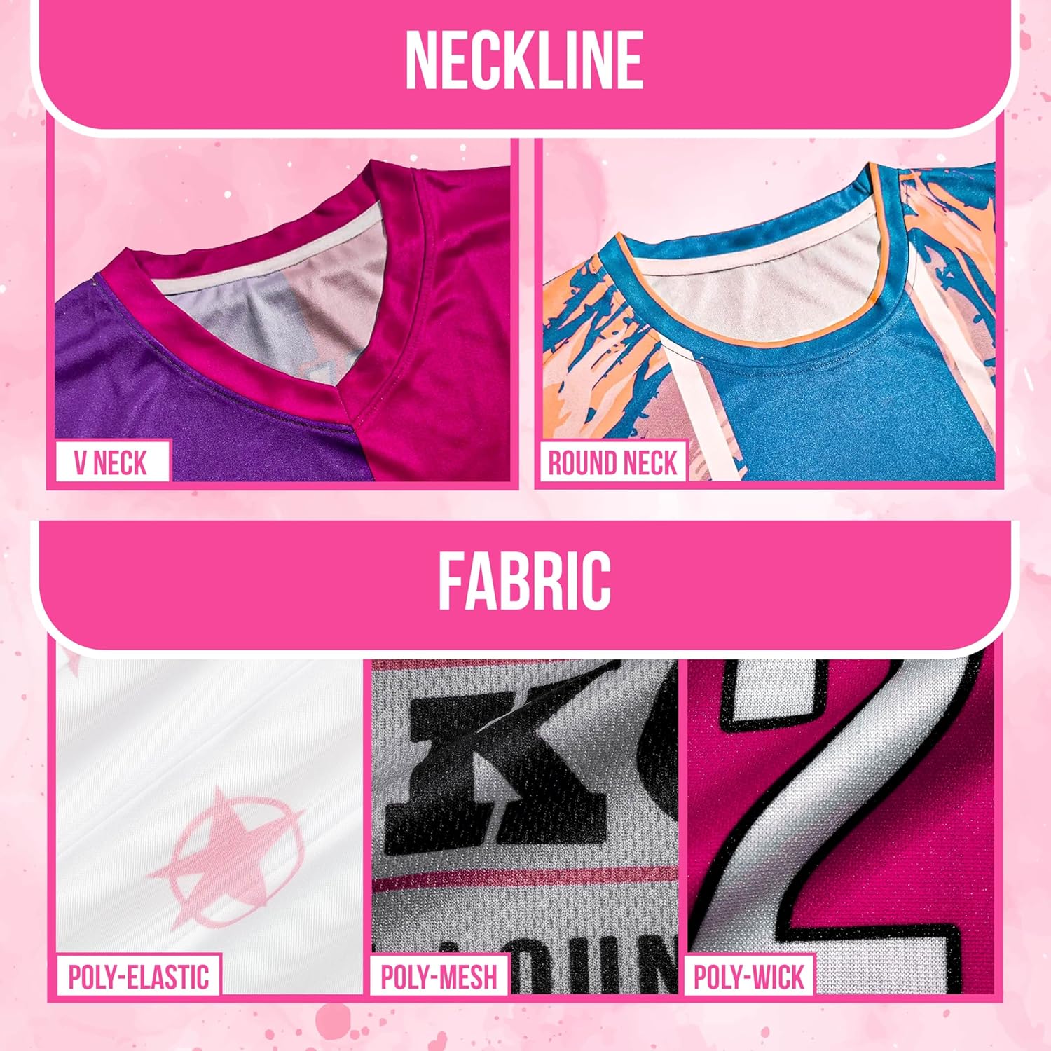 SGS Sports Gear Custom Cheerleading Jerseys, Personalized Standard Design Jerseys with Name & Number for Unisex