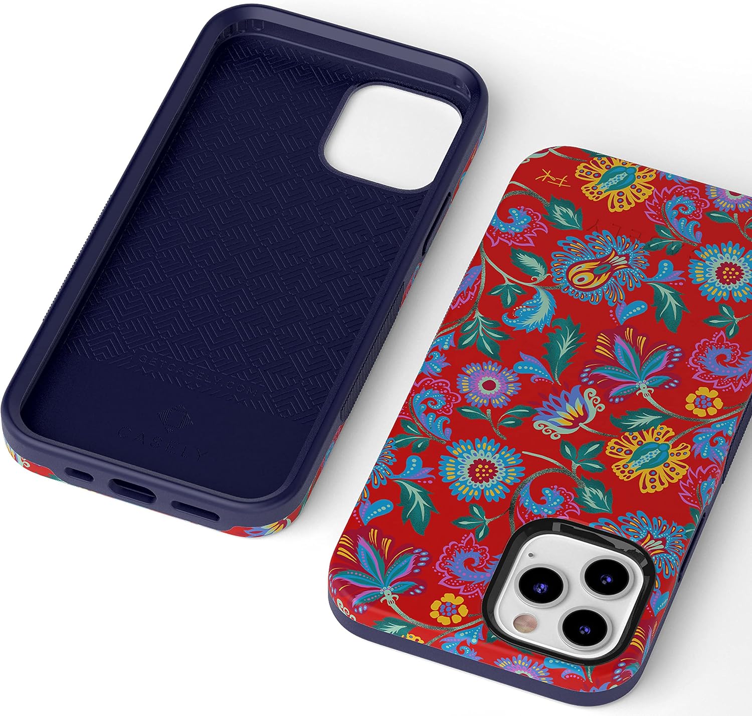 Casely iPhone 11 Pro Max Case | Painted Flowers | Frida Kahlo Floral | Bold Protective Design