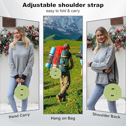 Miniatura 6 de ALEVMOOM Taburete plegable XXL mejorado 2025 con cojín de 19.7 pulgadas, peso máximo de 1000 libras, asiento desplegable más ancho y alto, silla