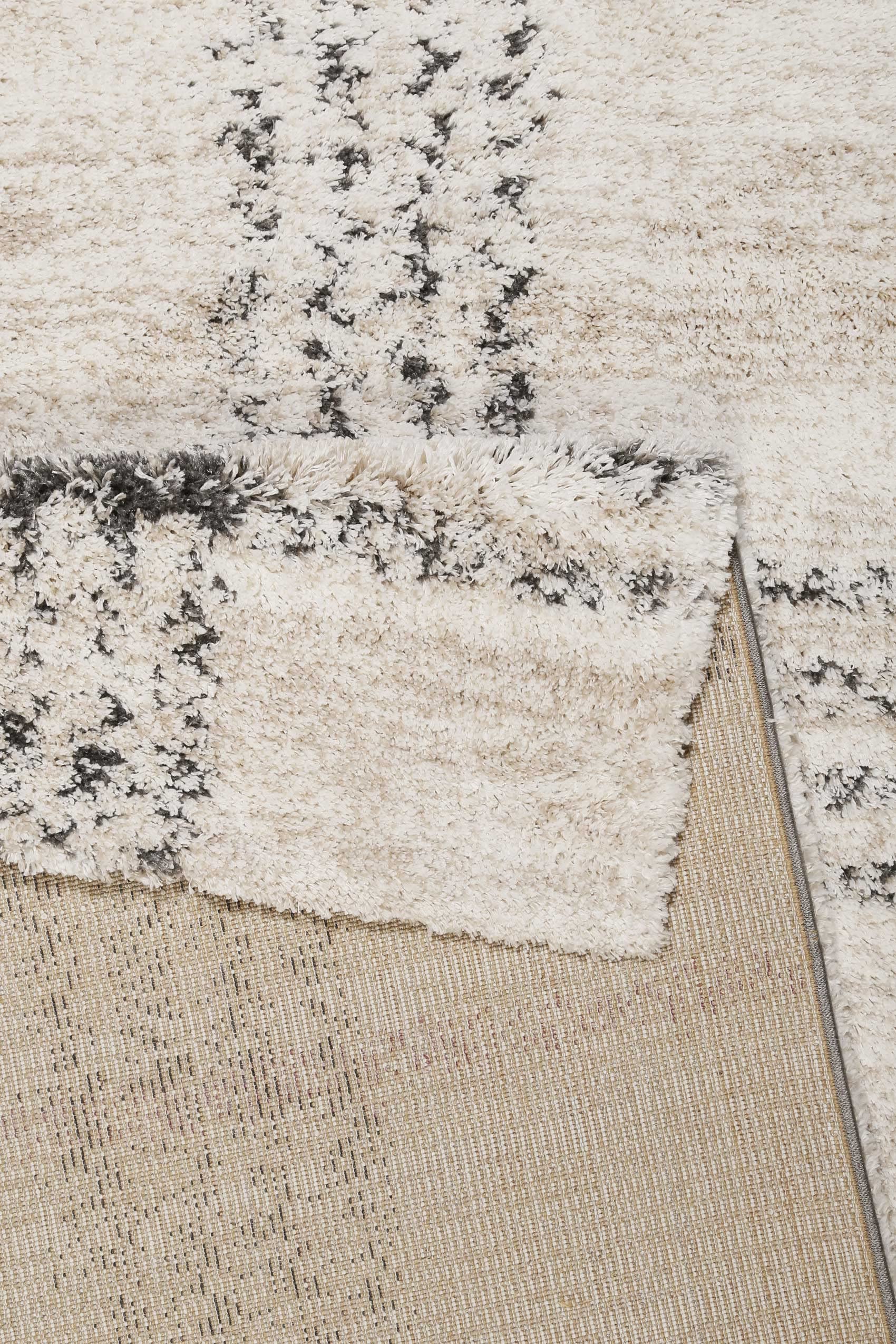 Esprit Tapis tissé moderne à poils longs, pour salon, chambre à coucher et chambre d'enfant – Nora (133 x 200 cm, blanc crème)