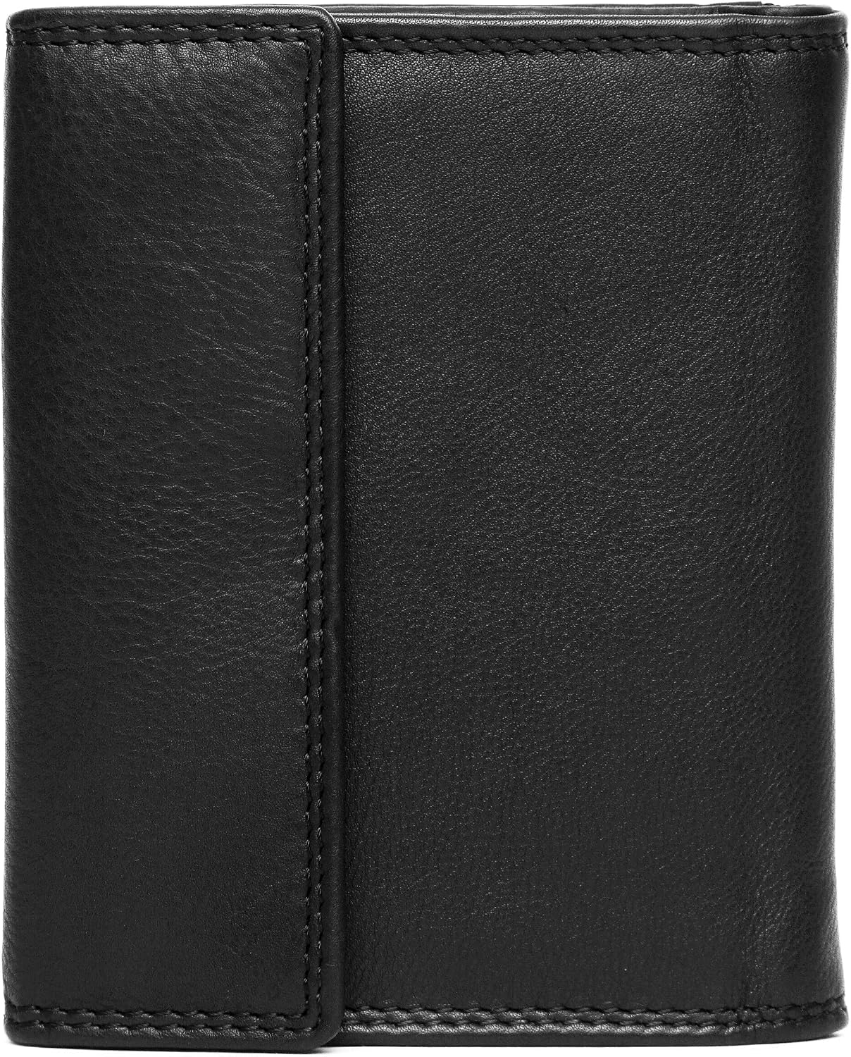 Ladies RFID Safe Designer Soft Leather Purse Card Women Clutch Wallet with Zip Pocket Gift Boxed (Jet Black) - Image 4