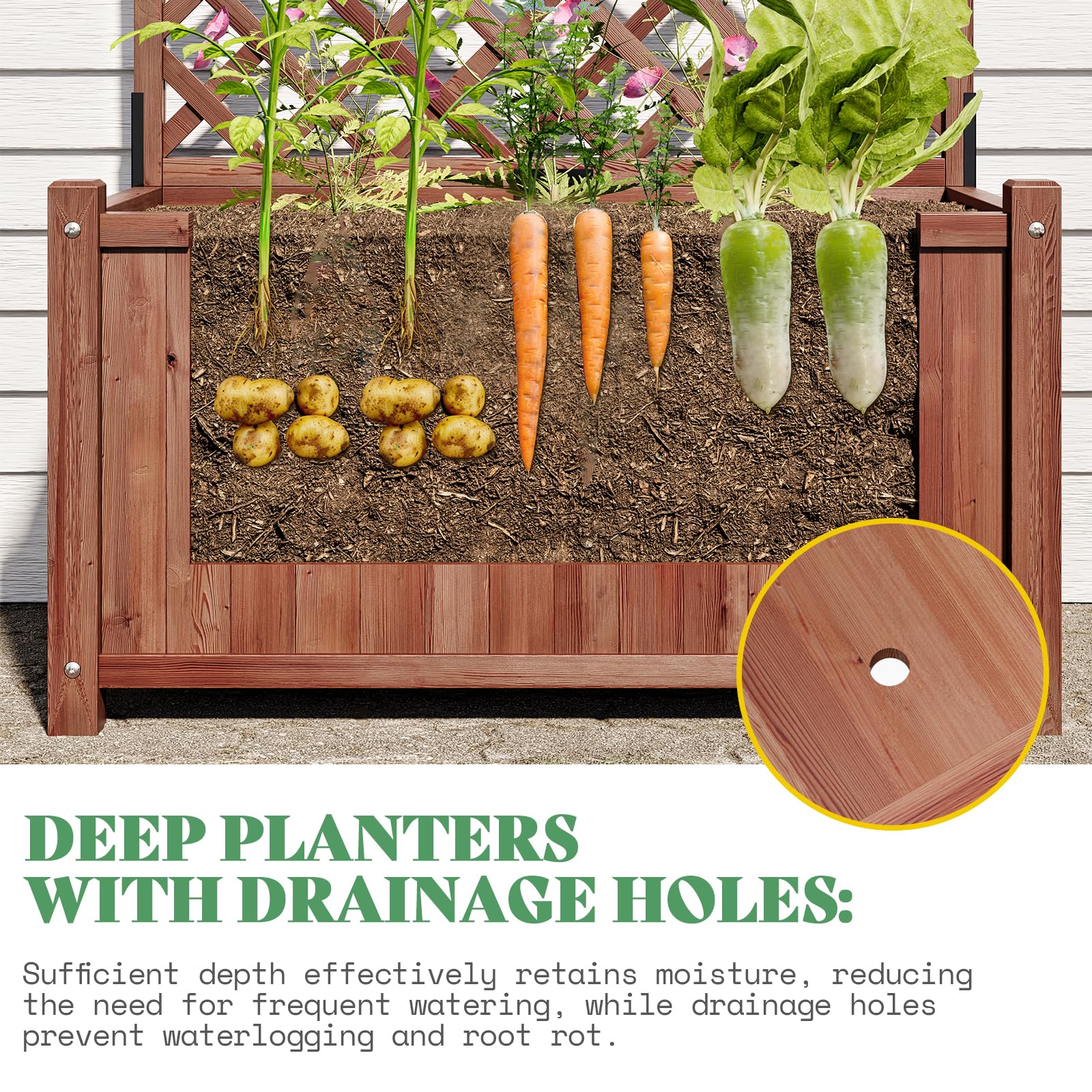 AMERLIFE Raised Garden Bed with 71
