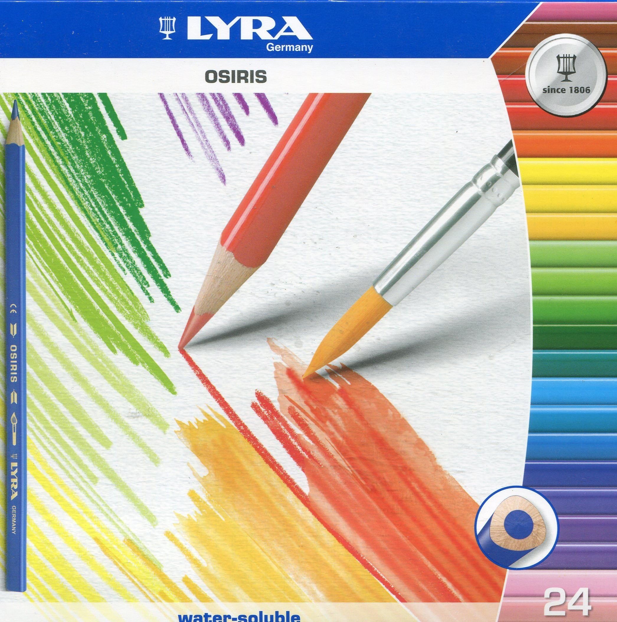 Lyra Kredki trójkatne Osiris 24 sztuki
