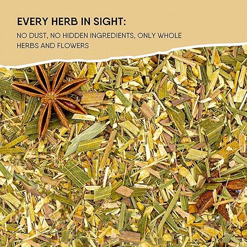 Miniatura 4 de Té de hierbas orgánicas con citronela, jengibre, fenogreco, anís estrellado, cúrcuma, sin cafeína, mezcla de cuidado de la inmunidad