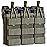 ELVO Tactical Molle Mag Pouch, Open-Top Molle Double/Triple Stacker 5.56 7.62 Magazine Pouches Holder Carrier for Rifle M4 M14 G36 HK416 AR-15 and Glock 17 19 M1911 9MM Magazines Holster