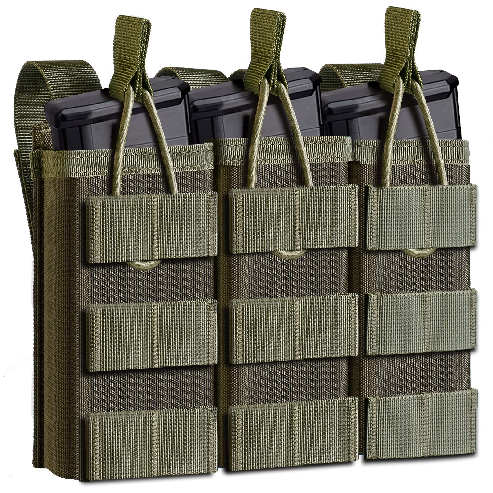ELVO Tactical MOLLE Mag Pouch - Double Stack Holder For Rifle & Pistol Magazines