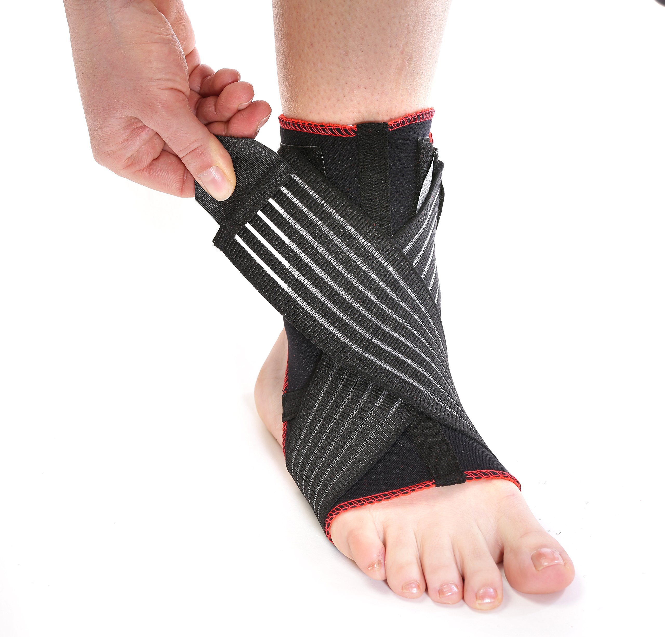 TSM Sportbandage Sprunggelenkbandage aktiv, Schwarz, L, 5186