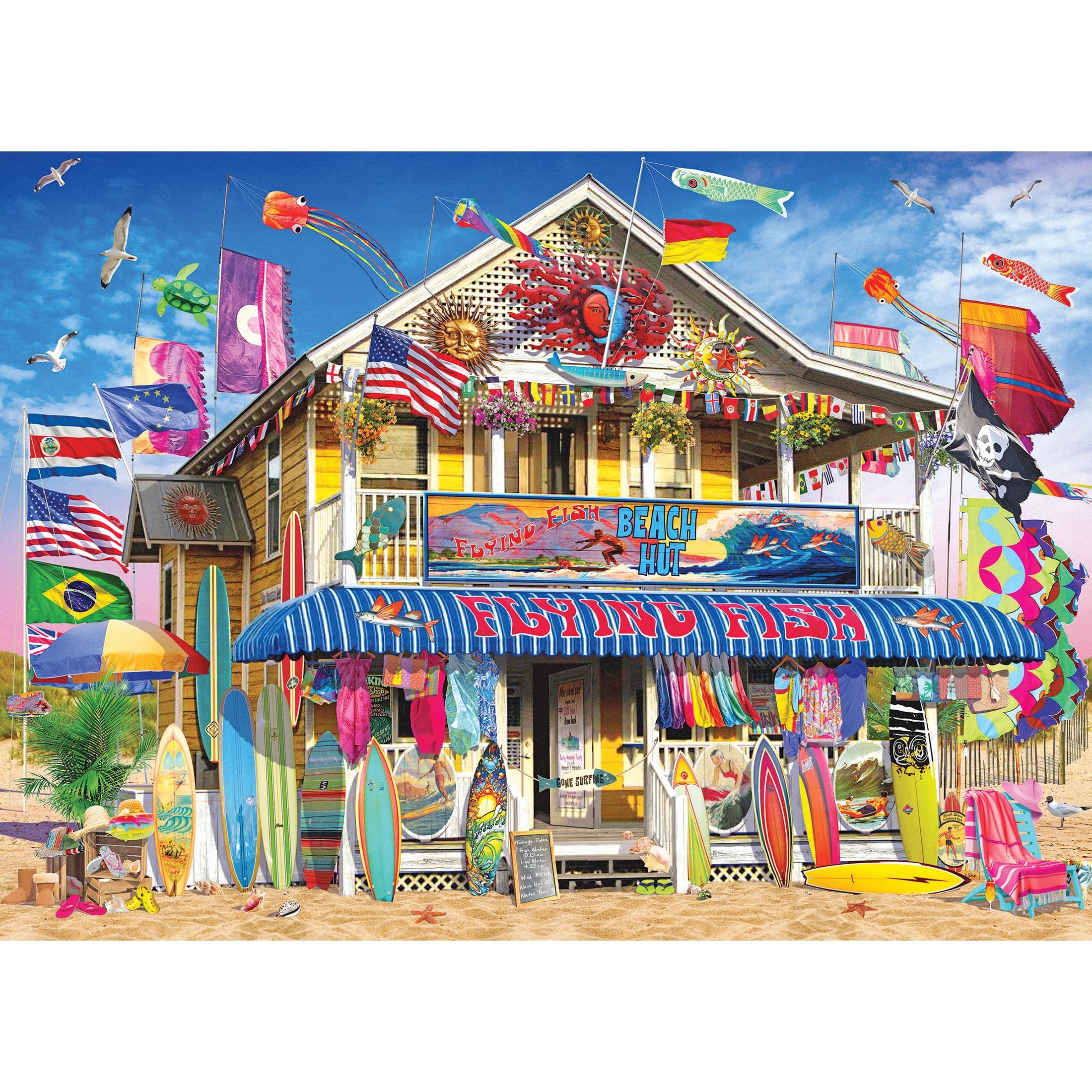 Amazon.com: RoseArt - Kodak Premium - Surf Shack - 1000 Piece