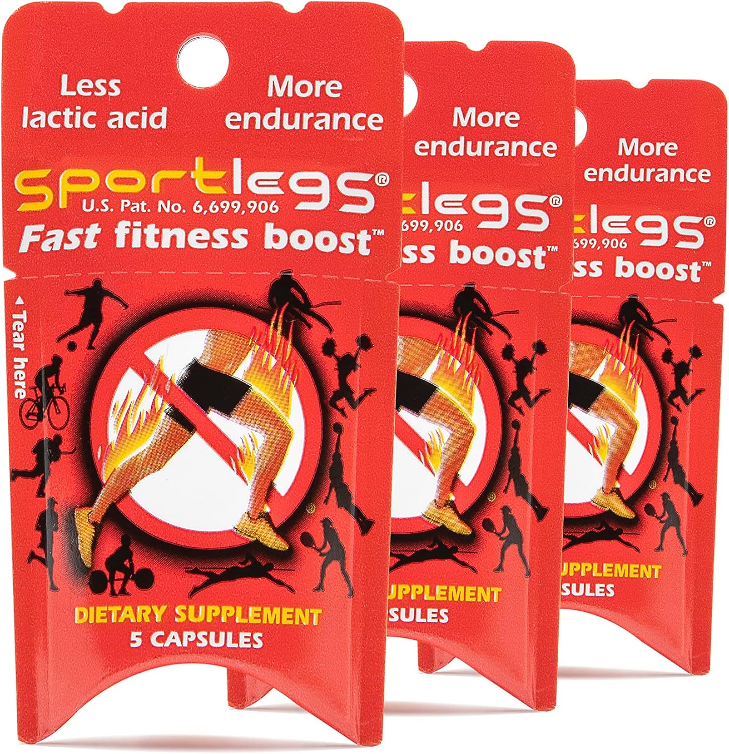 SportLegs Fast Fitness Boost Suplemento de ácido láctico pre