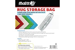 NO-Vent Hole Rug Storage Bag with Zip Tie