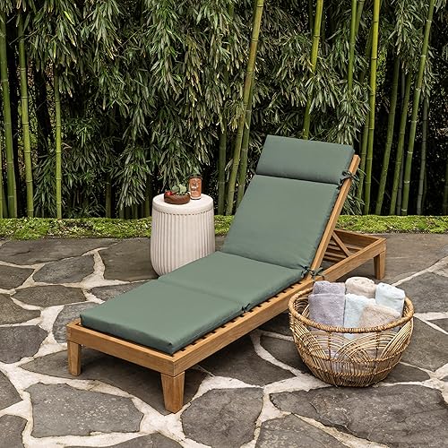 Miniatura 2 de Arden Selections earthFIBER - Cojín para tumbona para exteriores, 21 x 72 pulgadas, resistente a la lluvia y a la decoloración, para tumbona de 21 x