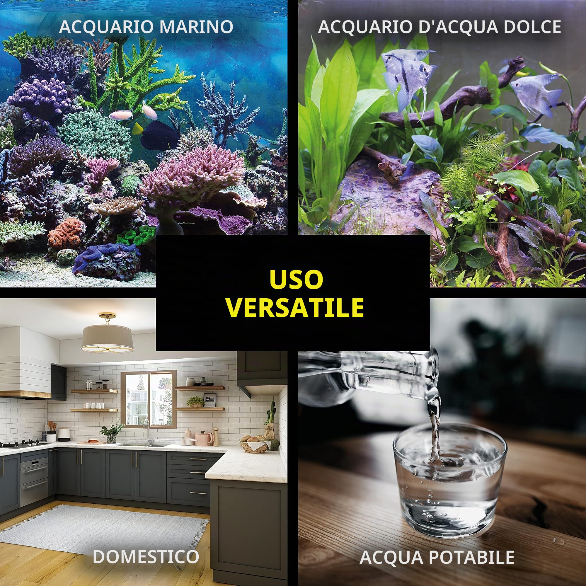 Osmosi Acquario 1900 L/giorno - myAqua Pompa di Pressione | Impianto di osmosi con pompa di pressione, riduce sali, silicati, nitrati, cloro e metalli pesanti