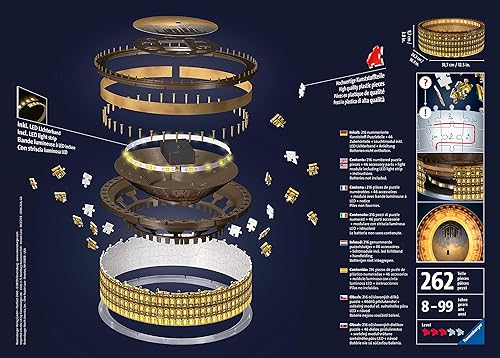 Miniatura 3 de RAVENSBURGER 4005556111480 Coliseo iluminado 216 piezas rompecabezas 3D para niños