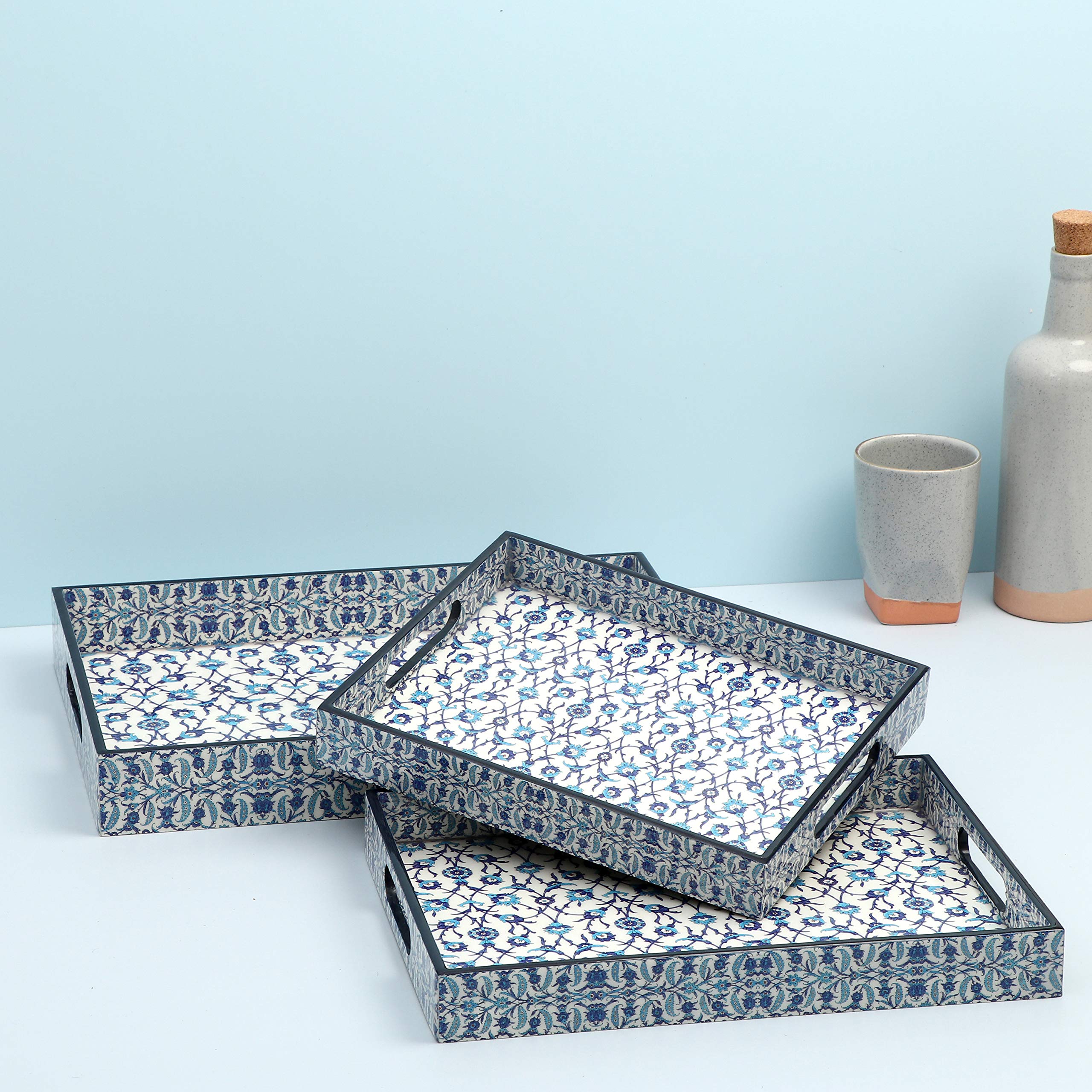 See full amazon price history chart for DULI Set of 3 MDF Wood Enamel Coated Multipurpose Trays (16 * 10 * 2, 14 * 8 * 1.75 & 12 * 6 * 1.5 Inches) (Blue Moroccan) DULI Set of 3 MDF Wood Enamel Coated Multipurpose Trays (16 * 10 * 2, 14 * 8 * 1.75 & 12 * 6 * 1.5 Inches) (Blue Moroccan) (B08P1ZVJGL) Amazon Price History, Amazon Price Tracker