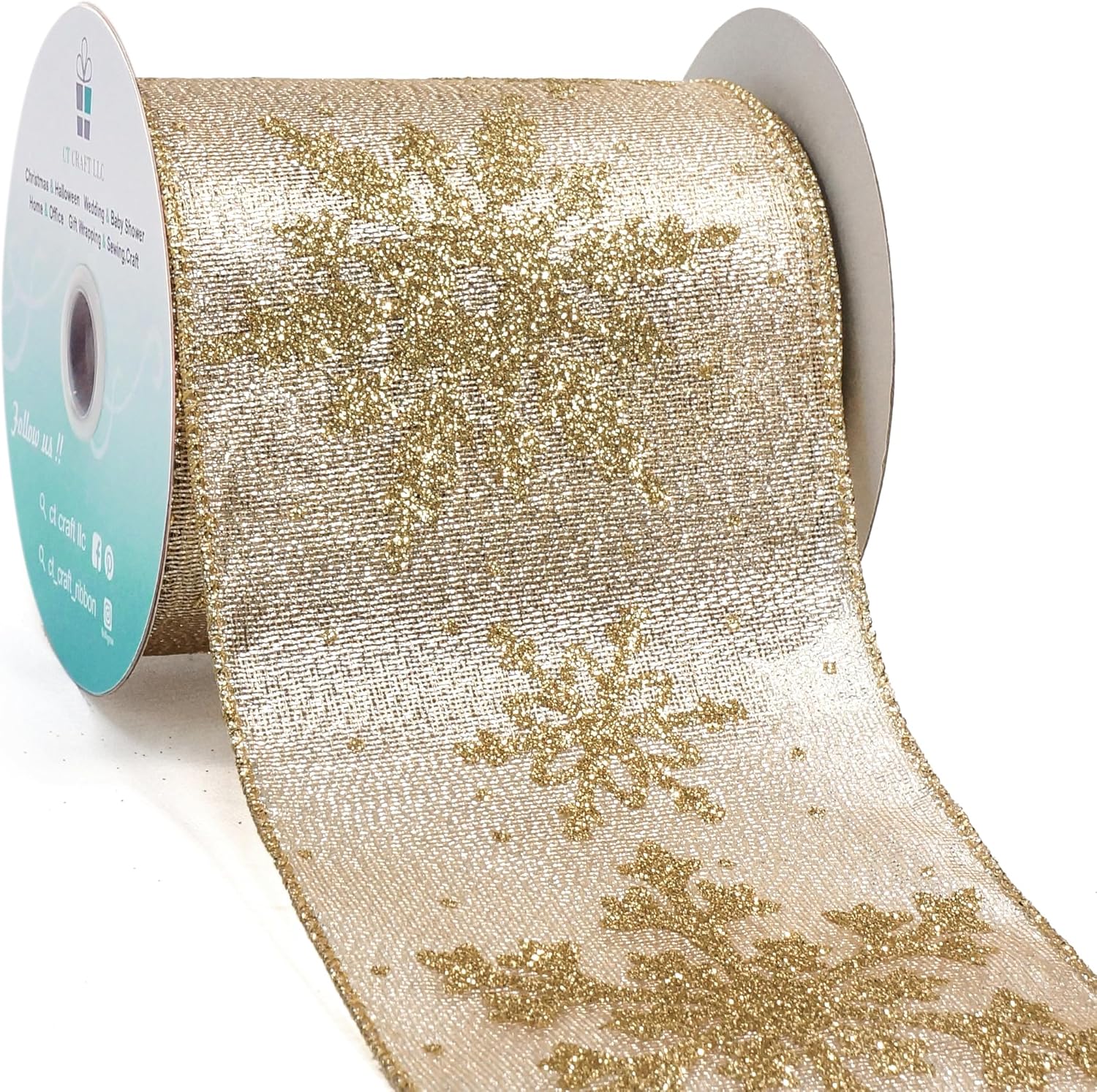 CT CRAFT LLC Champagne Gold Metallic Fabric with Gold