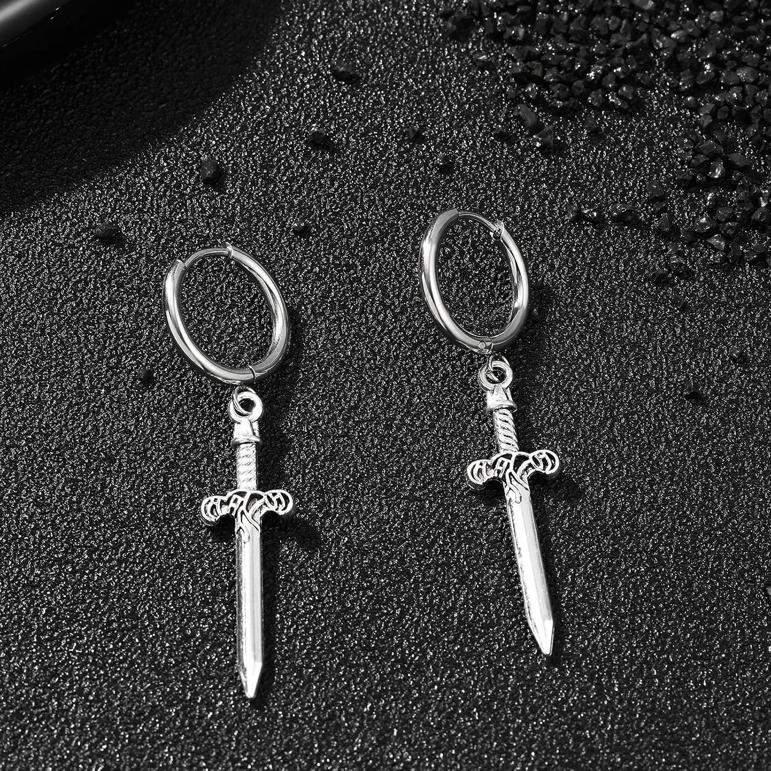 Dr's gift Sword Earring Minimalist Dagger Sword Gothic Punk Dangle Earrings for Women - Image 5